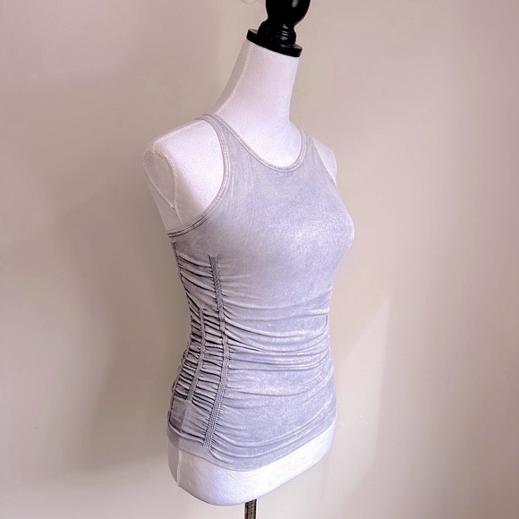 NWT NUX Spellbound Yoga Stretch Cami Tank Top Gray Mineral Size Small - Picture 2 of 16